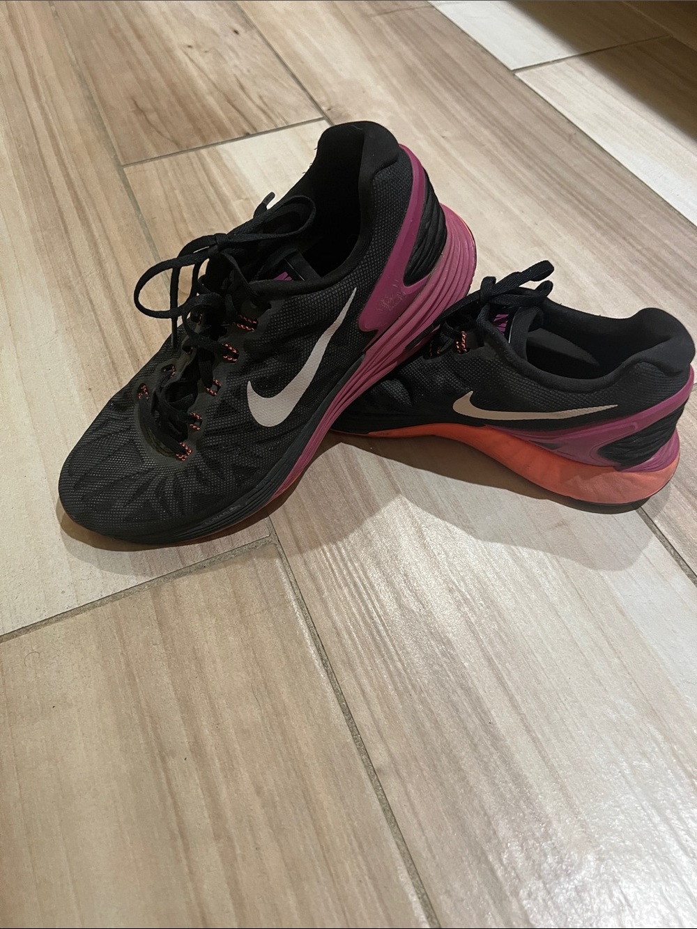 Nike Women's Black, Pink & Orange Running Shoes
